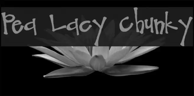 Pea Lacy Chunky Font examples