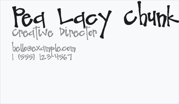 Pea Lacy Chunky Business Card