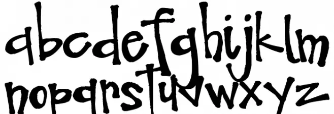 Pea Lacy Chunky फ़ॉन्ट लोअरकेस