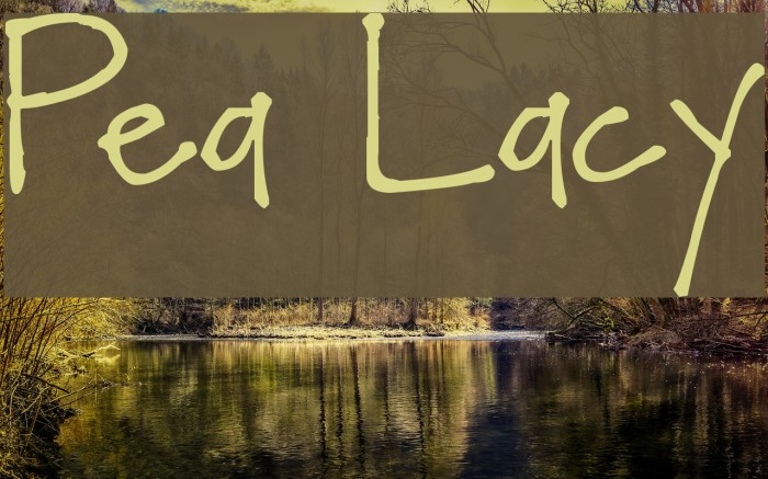 Pea Lacy Font examples