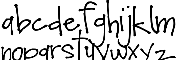 Pea Lacy Font LOWERCASE