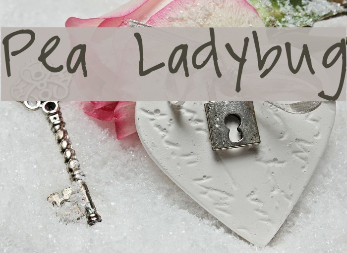Pea Ladybug Font examples