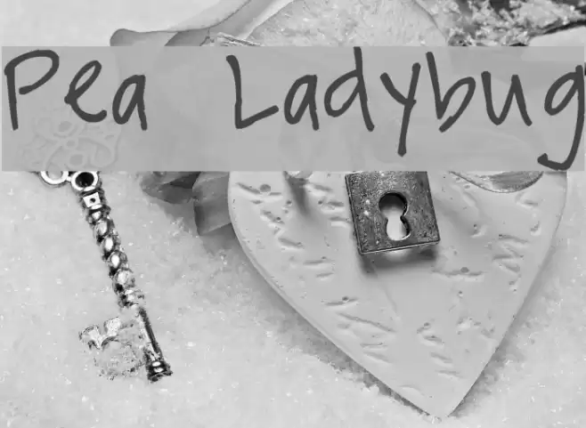 Pea Ladybug Font examples