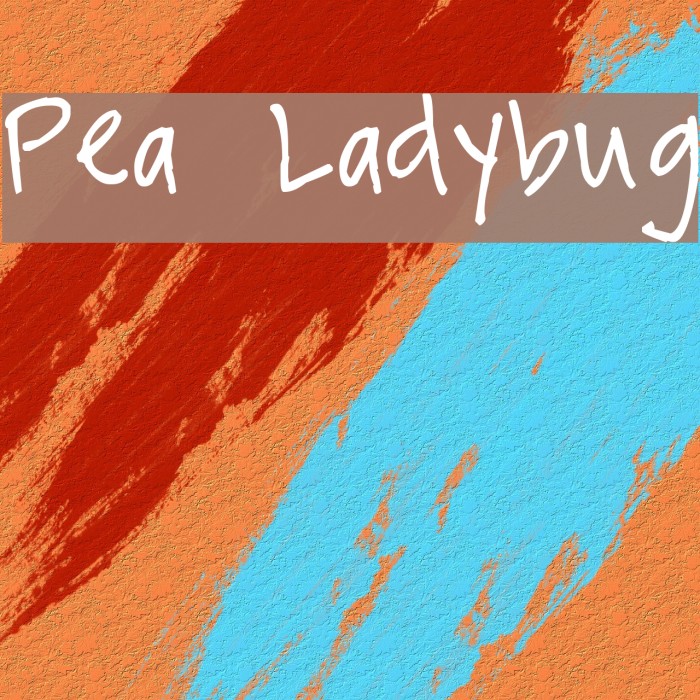 Pea Ladybug Font examples