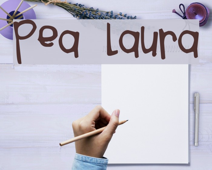Pea Laura Font examples