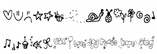 Pea Lauren Doodles Font UPPERCASE