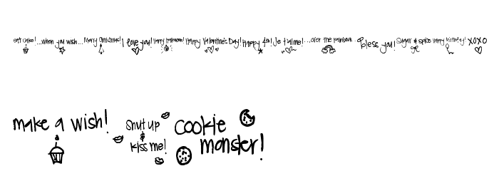 Pea Lauren Doodles Font LOWERCASE