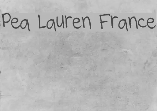 Pea Lauren France Font examples