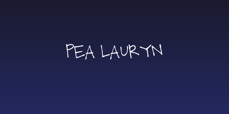 Pea Lauryn Social Header