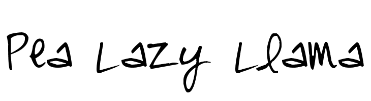 Pea Lazy Llama  Скачать бесплатные шрифты