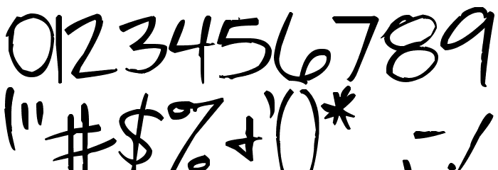 Pea Lazy Llama Font OTHER CHARS