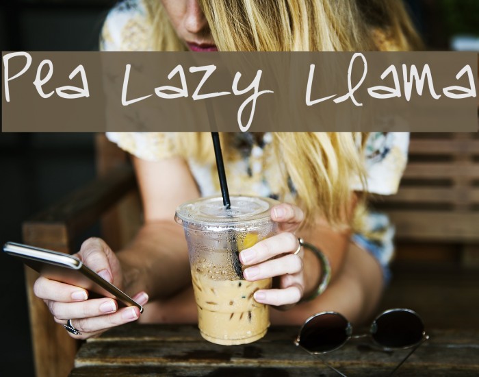 Pea Lazy Llama Font examples