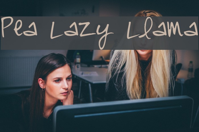 Pea Lazy Llama Font examples