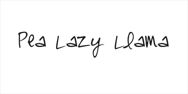 Pea Lazy Llama Logo