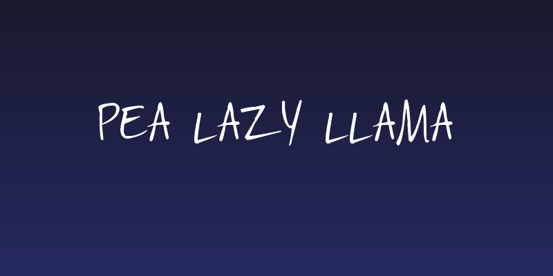 Pea Lazy Llama Social Header
