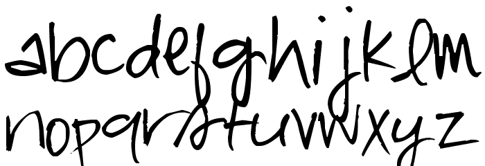 Pea Lazy Llama Font LOWERCASE