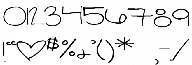 Pea Leanna Font OTHER CHARS