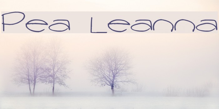 Pea Leanna フォント examples