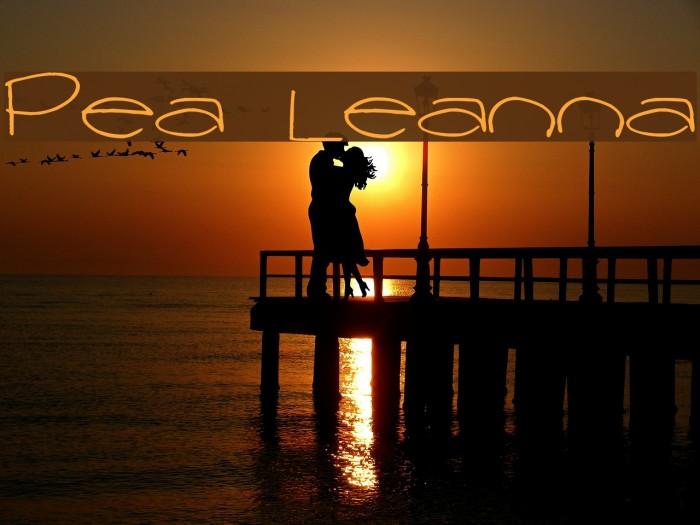 Pea Leanna フォント examples