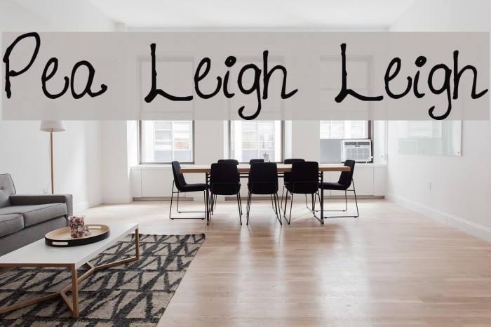 Pea Leigh Leigh Font examples