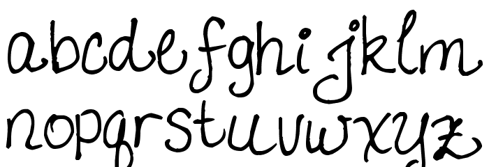 Pea Leigh Leigh Font LOWERCASE