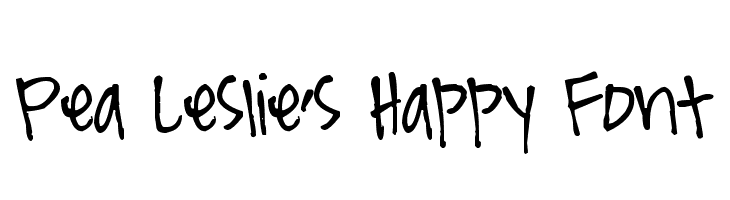 Pea Leslie's Happy Font Шрифта