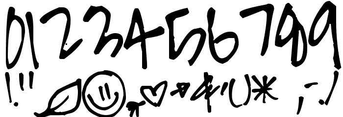 Pea Leslie's Happy Font Font OTHER CHARS