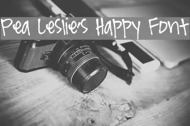 Pea Leslie's Happy Font  examples