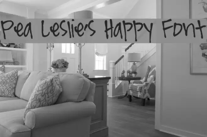 Pea Leslie's Happy Font  examples
