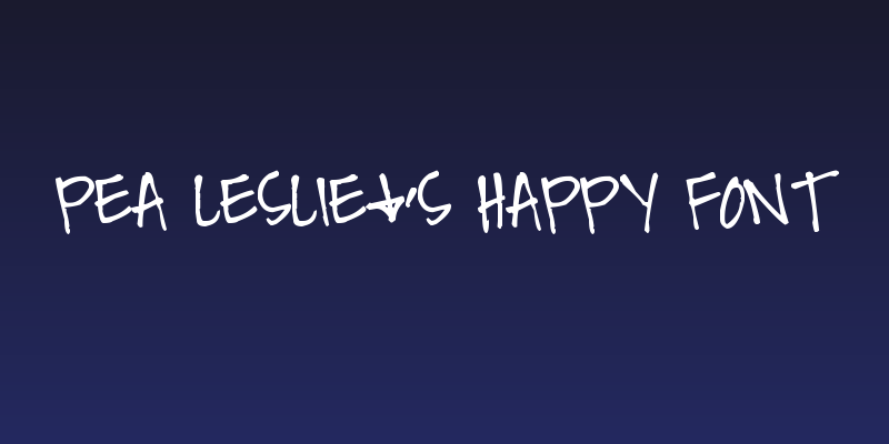 Pea Leslie's Happy Font Social Header