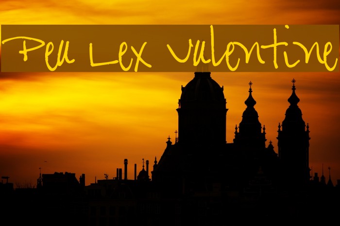 Pea Lex Valentine Font examples
