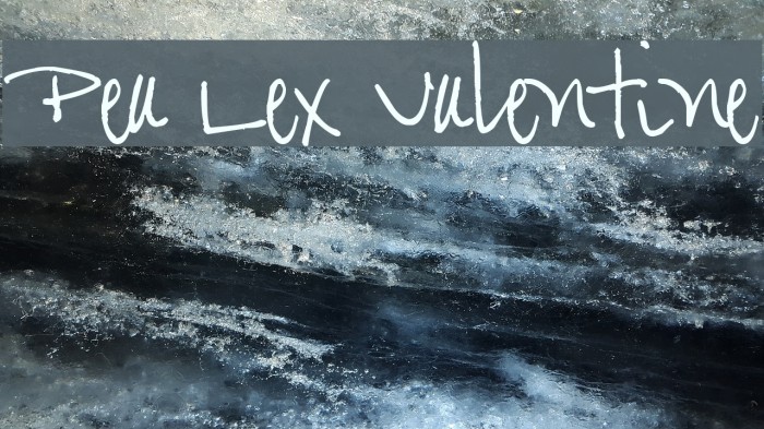 Pea Lex Valentine Font examples