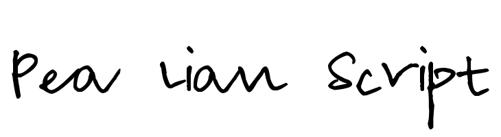 Pea Lian Script  Frei Schriftart Herunterladen