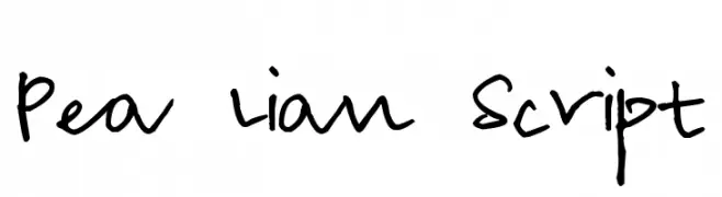 Pea Lian Script  Fuentes Gratis Descargar