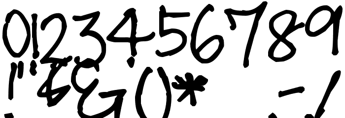 Pea Lian Script Font OTHER CHARS