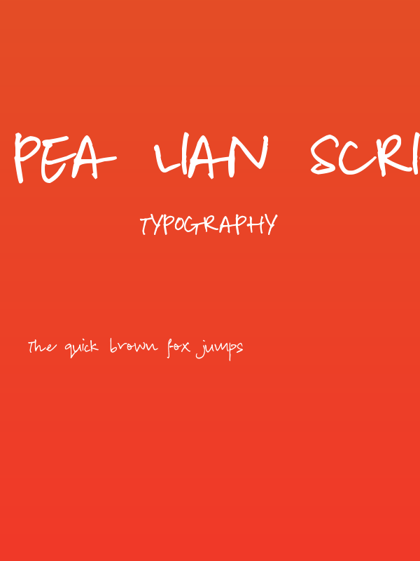 Pea Lian Script Poster