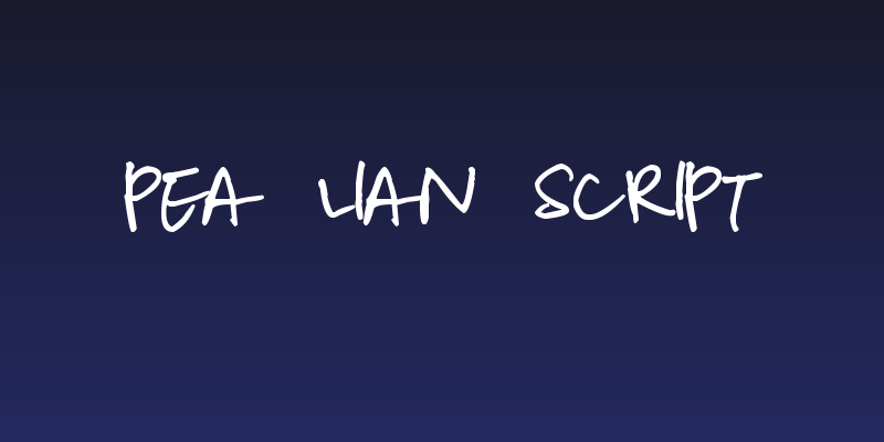 Pea Lian Script Social Header