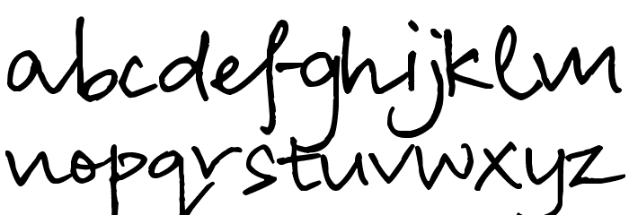Pea Lian Script Font LOWERCASE