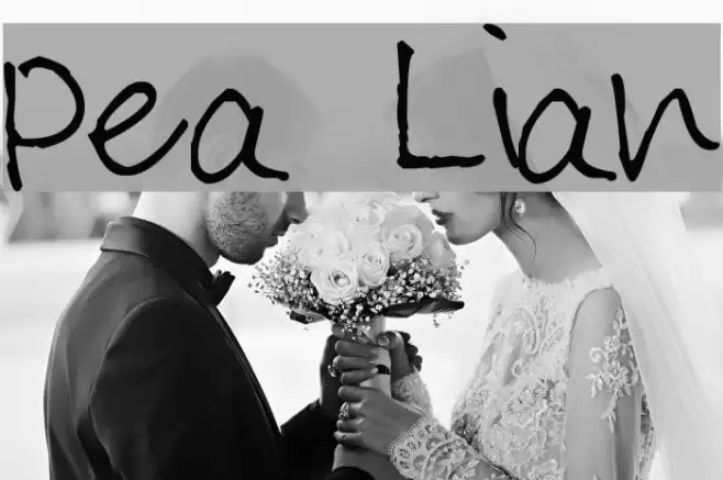 Pea Lian Font examples