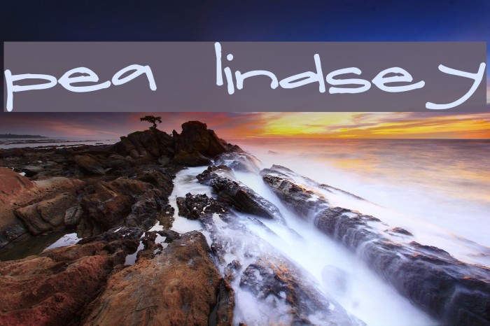 Pea Lindsey Font examples