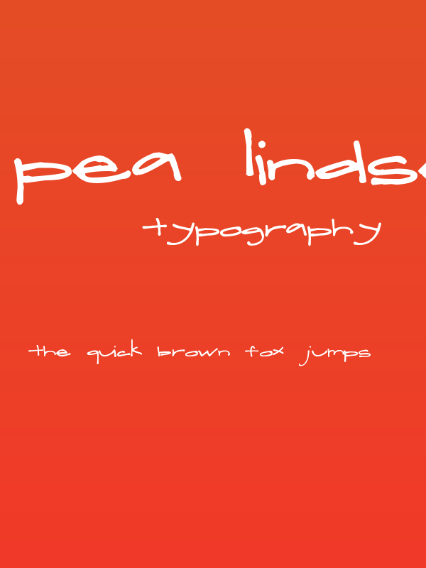 Pea Lindsey Poster