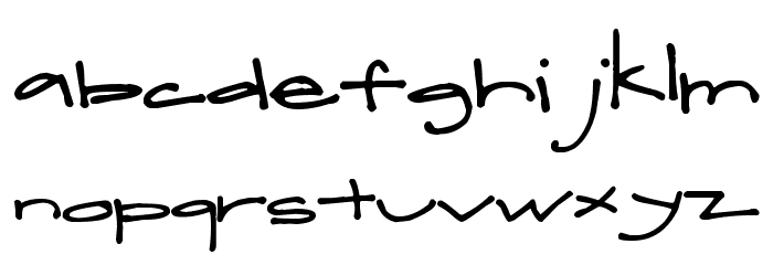Pea Lindsey Font LOWERCASE