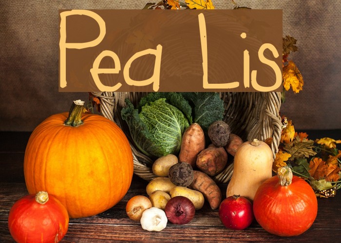 Pea Lis Font examples