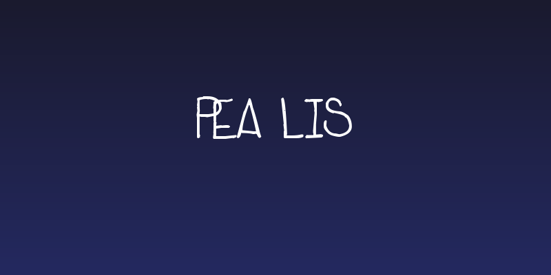 Pea Lis Social Header