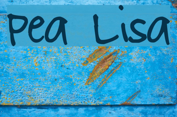 Pea Lisa Font examples