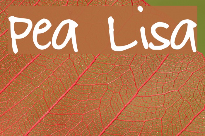 Pea Lisa Font examples