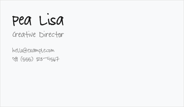 Pea Lisa Business Card