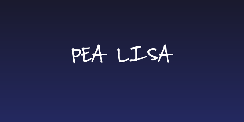 Pea Lisa Social Header
