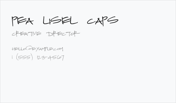 Pea Lisel Caps Business Card