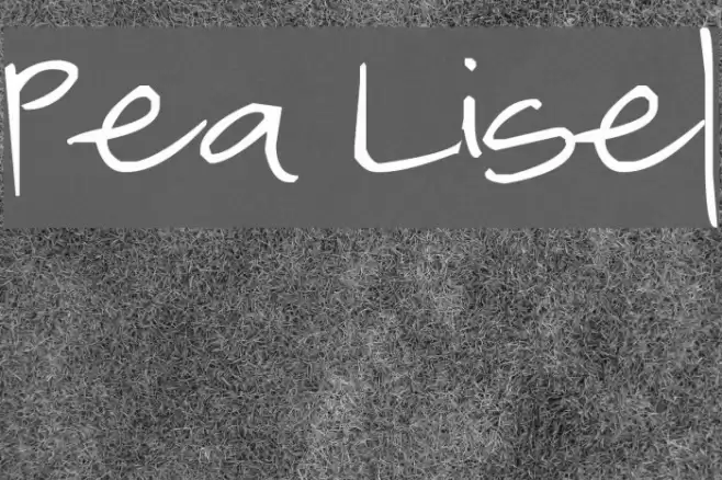 Pea Lisel Font examples
